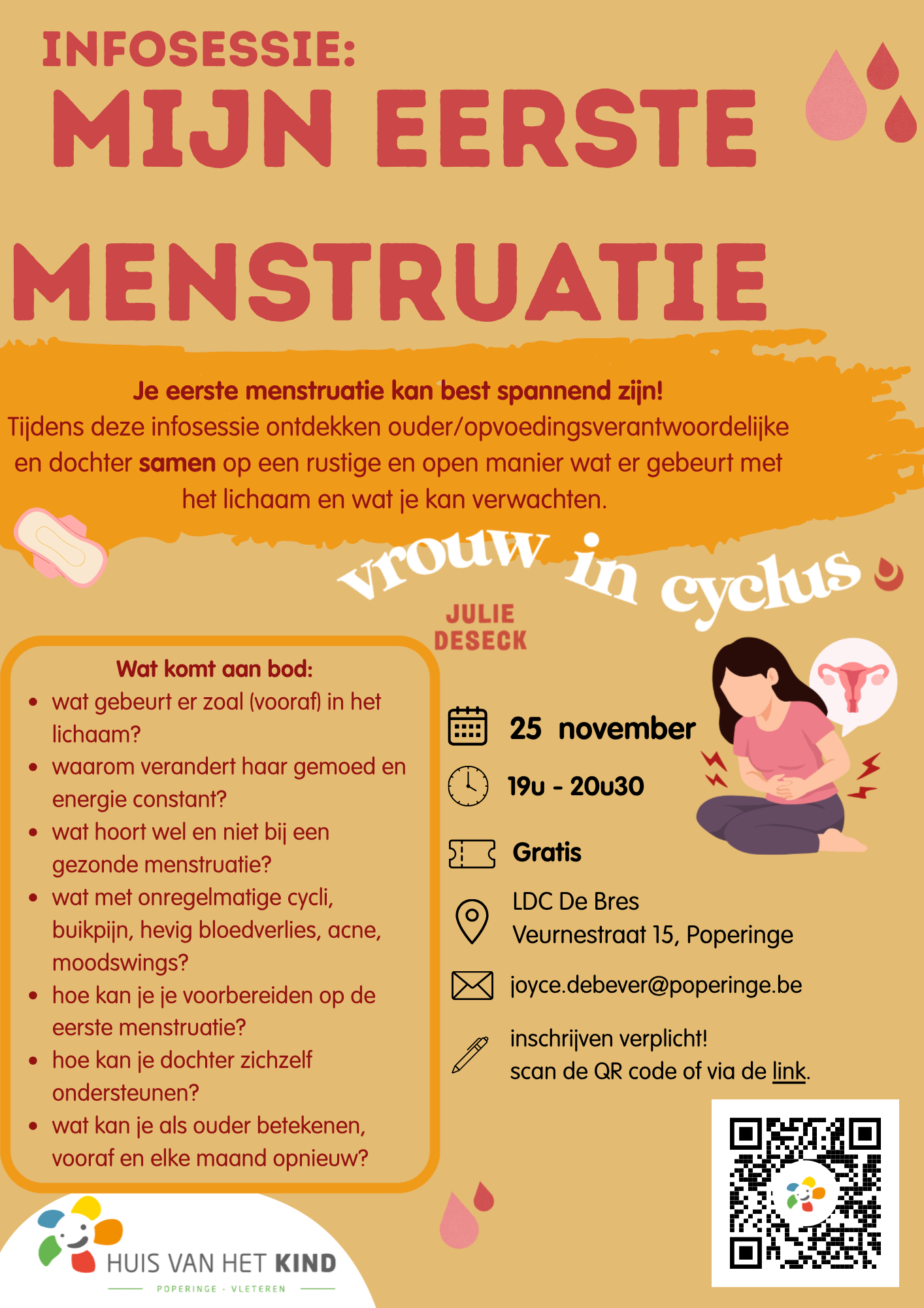 Infosessie 'Mijn eerste menstruatie'